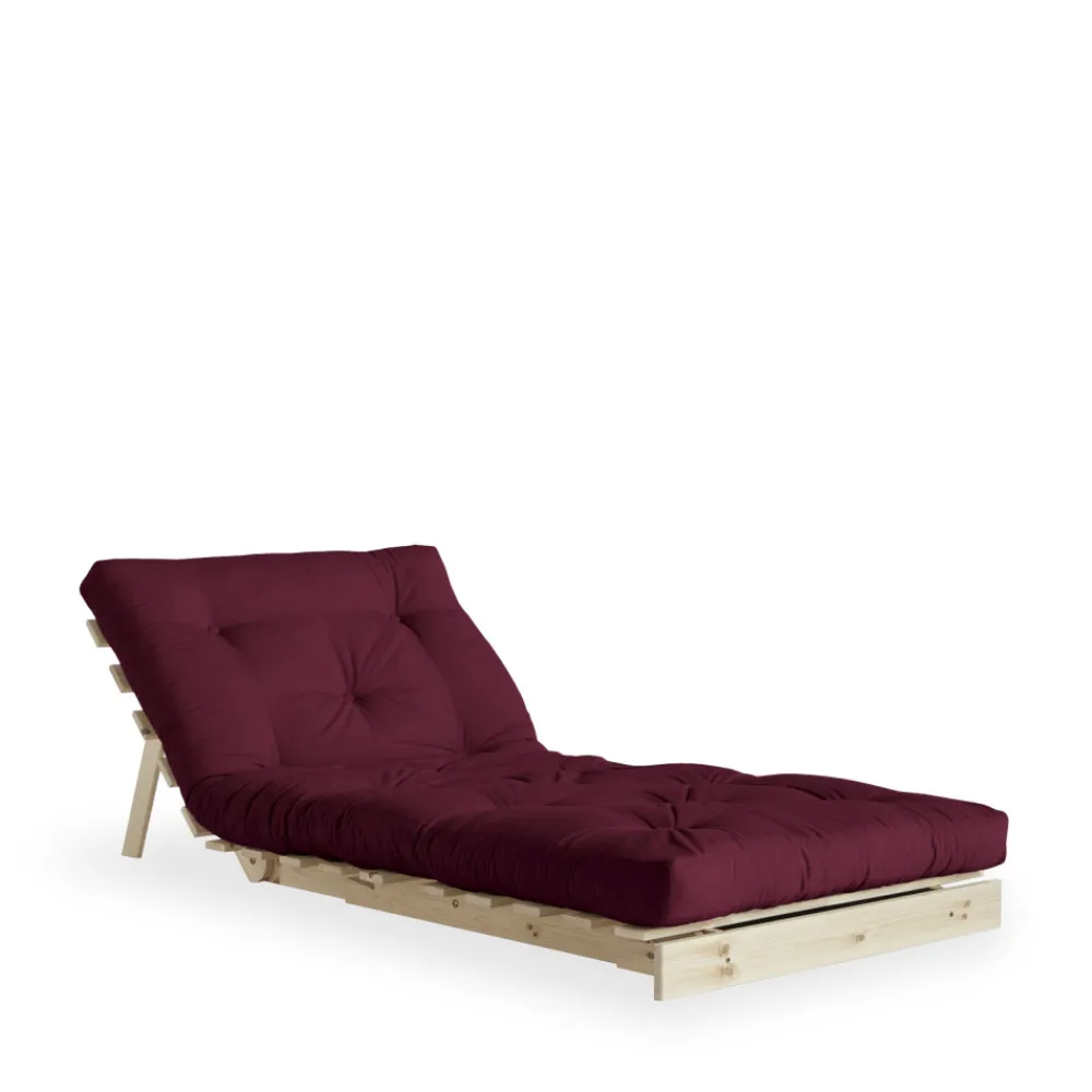 Karup Design ROOTS Fauteuil convertible 90x200cm en bois naturel et tissu
