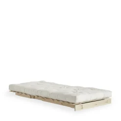 Karup Design ROOTS Fauteuil convertible 90x200cm en bois naturel et tissu