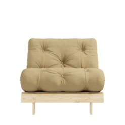 Karup Design ROOTS Fauteuil convertible 90x200cm en bois naturel et tissu