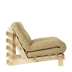 Karup Design ROOTS Fauteuil convertible 90x200cm en bois naturel et tissu