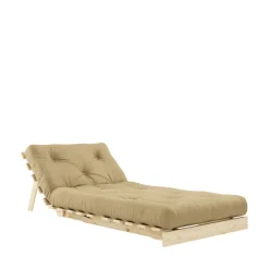 Karup Design ROOTS Fauteuil convertible 90x200cm en bois naturel et tissu