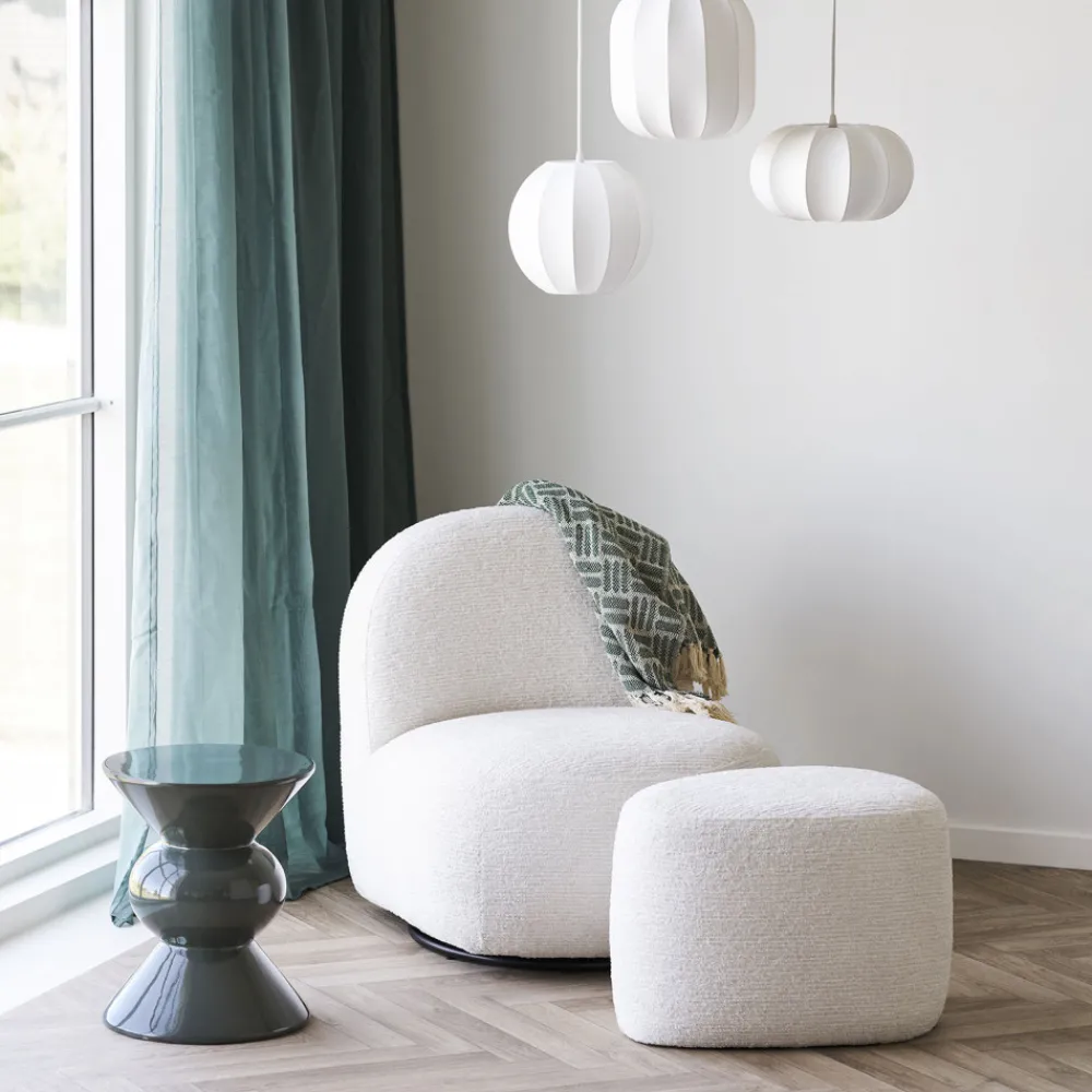 House Nordic ROSOLINA Table d'appoint ronde en fibre de verre 33,5x33.5cm