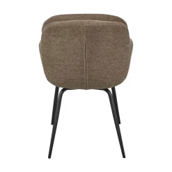 Woood RUNA Lot de 2 fauteuils de table en tissu et métal