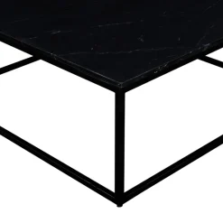 Drawer SAKU Table basse carrée en marbre et métal 100x100cm