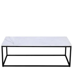 Drawer SAKU Table basse en marbre et métal 120x65cm
