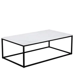 Drawer SAKU Table basse en marbre et métal 120x65cm