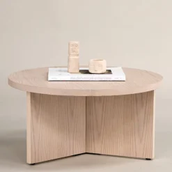 Vind SALTO Table basse ronde en bois ø85cm