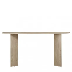 Drawer SAM Console ovale en effet travertin L150cm