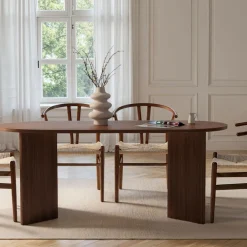 Drawer SAM Table à manger 8 personnes ovale en bois