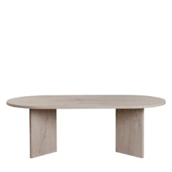 Drawer SAM Table basse ovale effet travertin 119x60cm