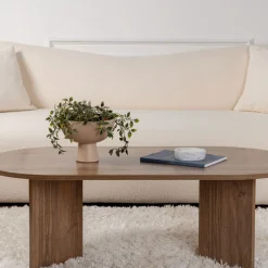 Drawer SAM Table basse ovale en bois 119x60cm