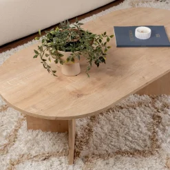 Drawer SAM Table basse ovale en bois 119x60cm