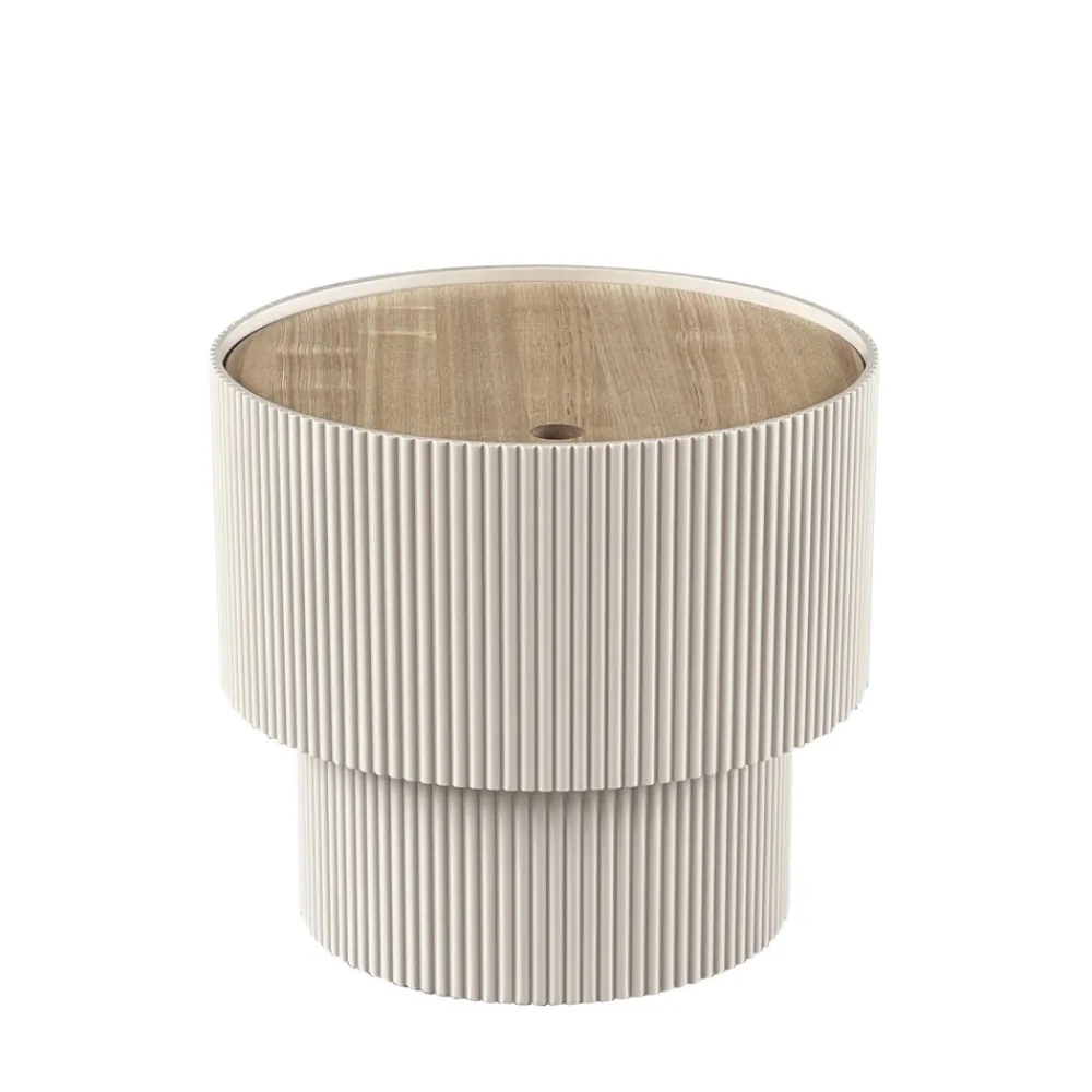 Drawer SAND I Table d'appoint avec rangement en bois ø38,5cm