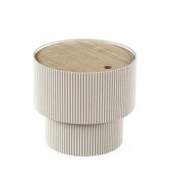 Drawer SAND I Table d'appoint avec rangement en bois ø38,5cm