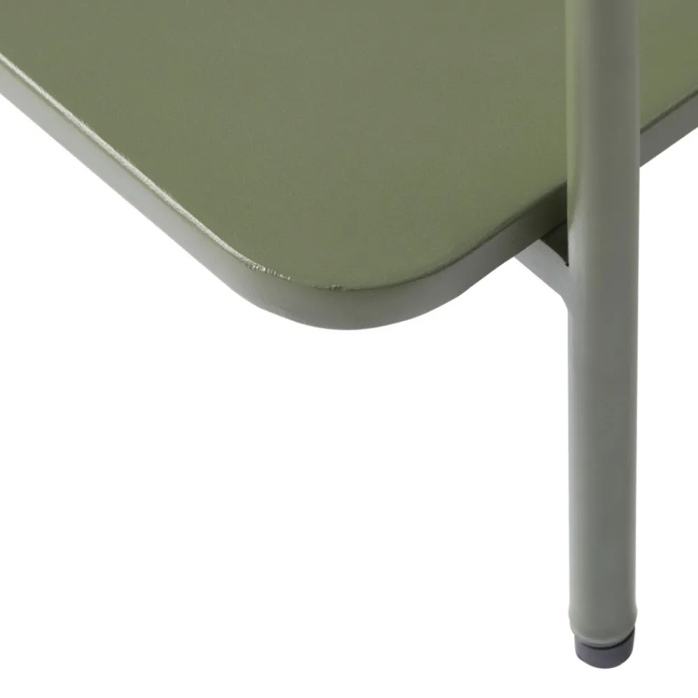 Drawer SARANDA Table d'appoint carrée 2 plateaux en métal 45x45cm