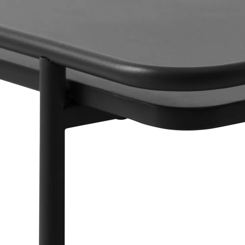 Drawer SARANDA Table d'appoint carrée 2 plateaux en métal 45x45cm