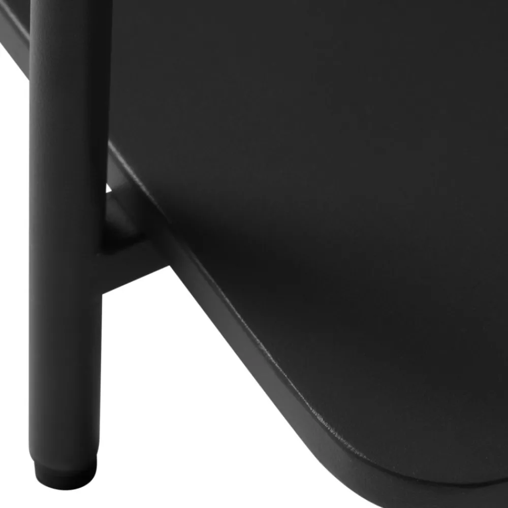 Drawer SARANDA Table d'appoint carrée 2 plateaux en métal 45x45cm