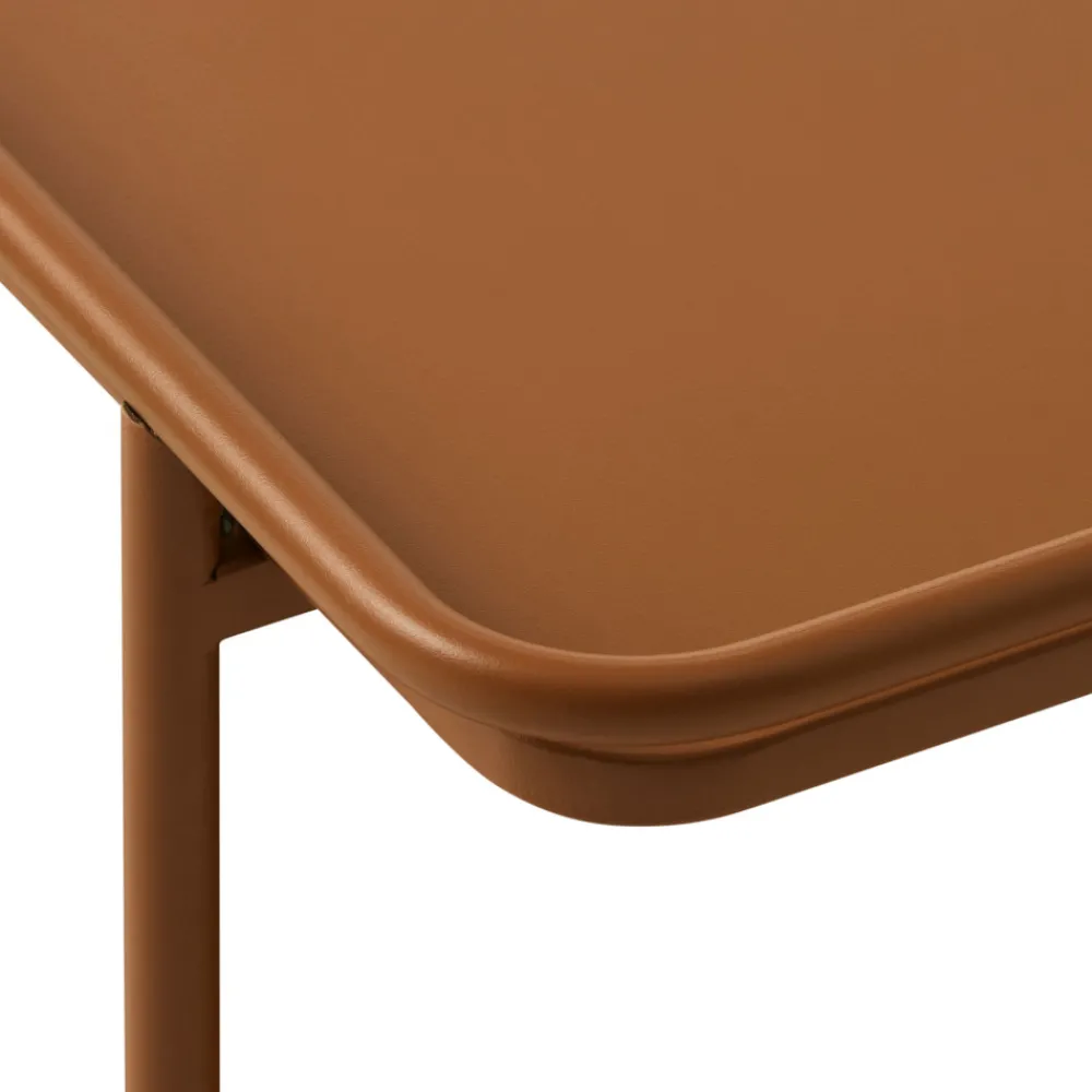 Drawer SARANDA Table d'appoint carrée 2 plateaux en métal 45x45cm