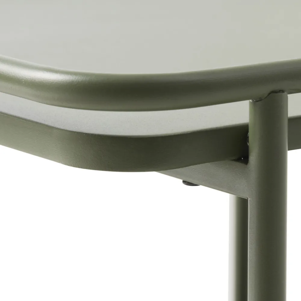 Drawer SARANDA Table d'appoint carrée 2 plateaux en métal 45x45cm
