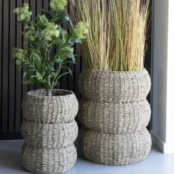 House Nordic SARBAS Lot de 2 paniers en jonc de mer