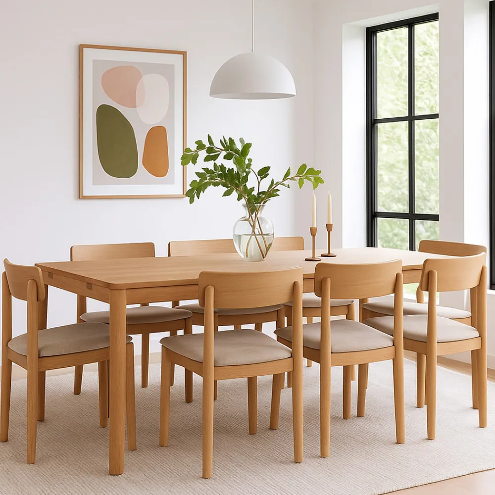 Drawer SAVACOU Table à manger extensible 8 à 12 personnes en bois 200-300x100cm