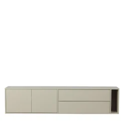 Vtwonen SETTLE DOWN Meuble TV 2 portes, 2 tiroirs en bois L200cm
