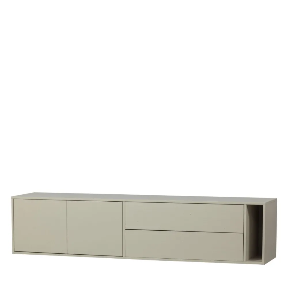 Vtwonen SETTLE DOWN Meuble TV 2 portes, 2 tiroirs en bois L200cm