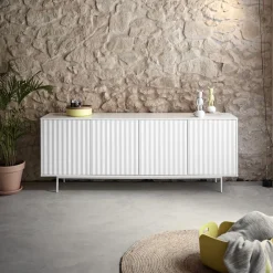 Teulat SIERRA Buffet en bois 4 portes 3 tiroirs L211cm