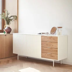 Teulat SIERRA Buffet en bois 2 portes 4 tiroirs L159,2cm