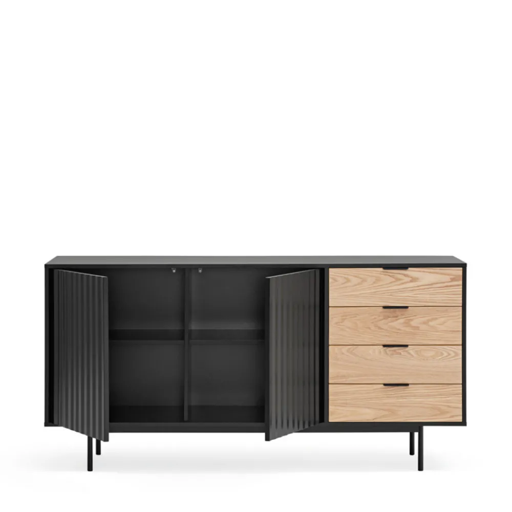 Teulat SIERRA Buffet en bois 2 portes 4 tiroirs L159,2cm