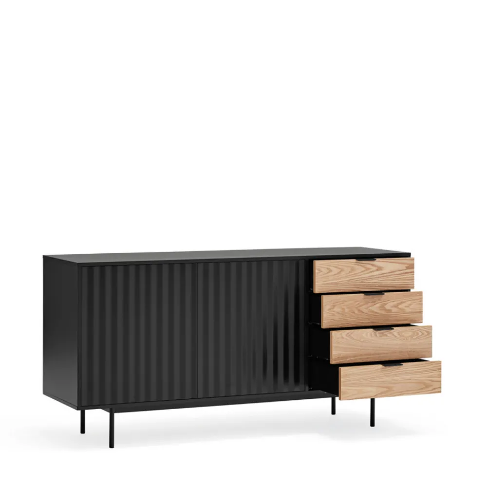 Teulat SIERRA Buffet en bois 2 portes 4 tiroirs L159,2cm