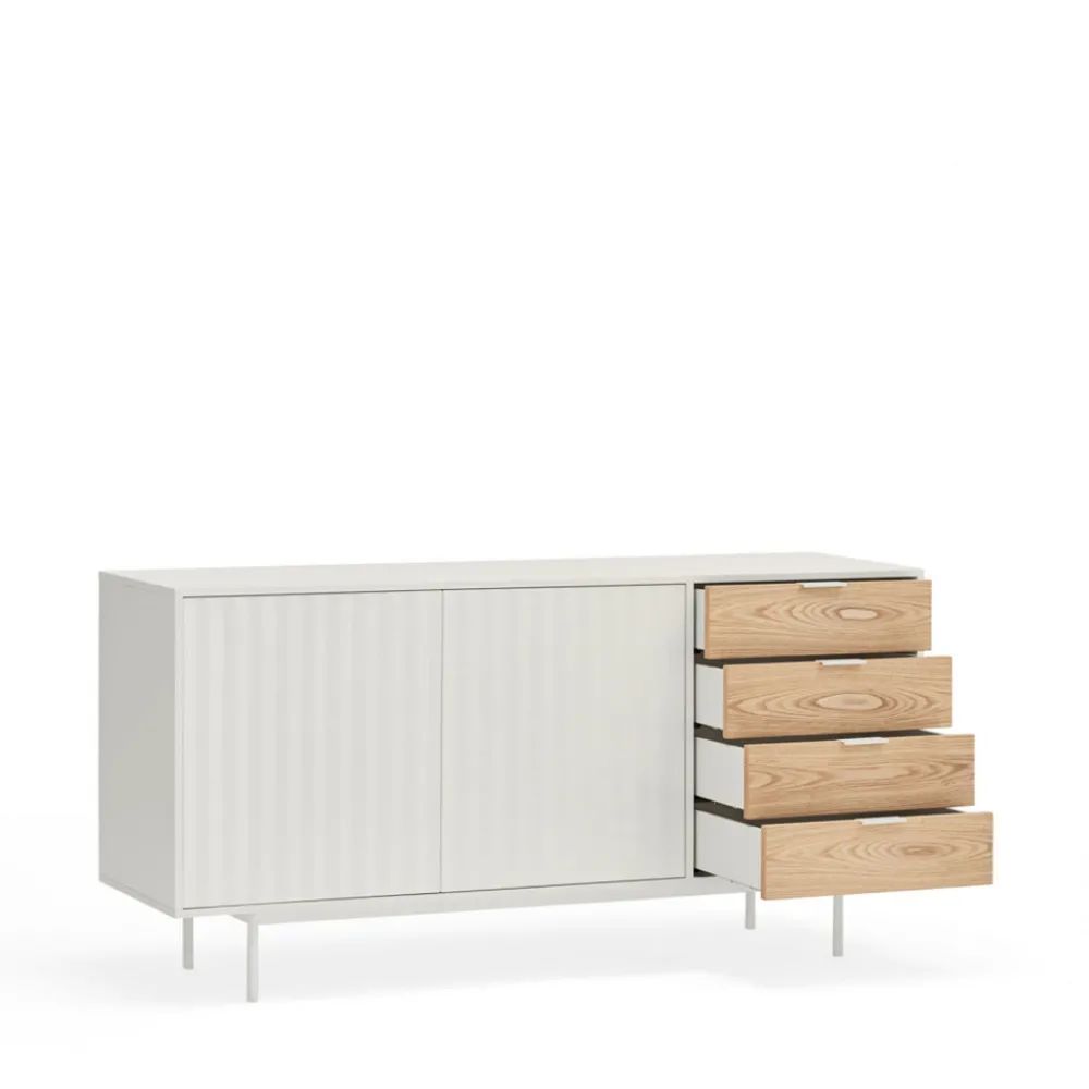 Teulat SIERRA Buffet en bois 2 portes 4 tiroirs L159,2cm