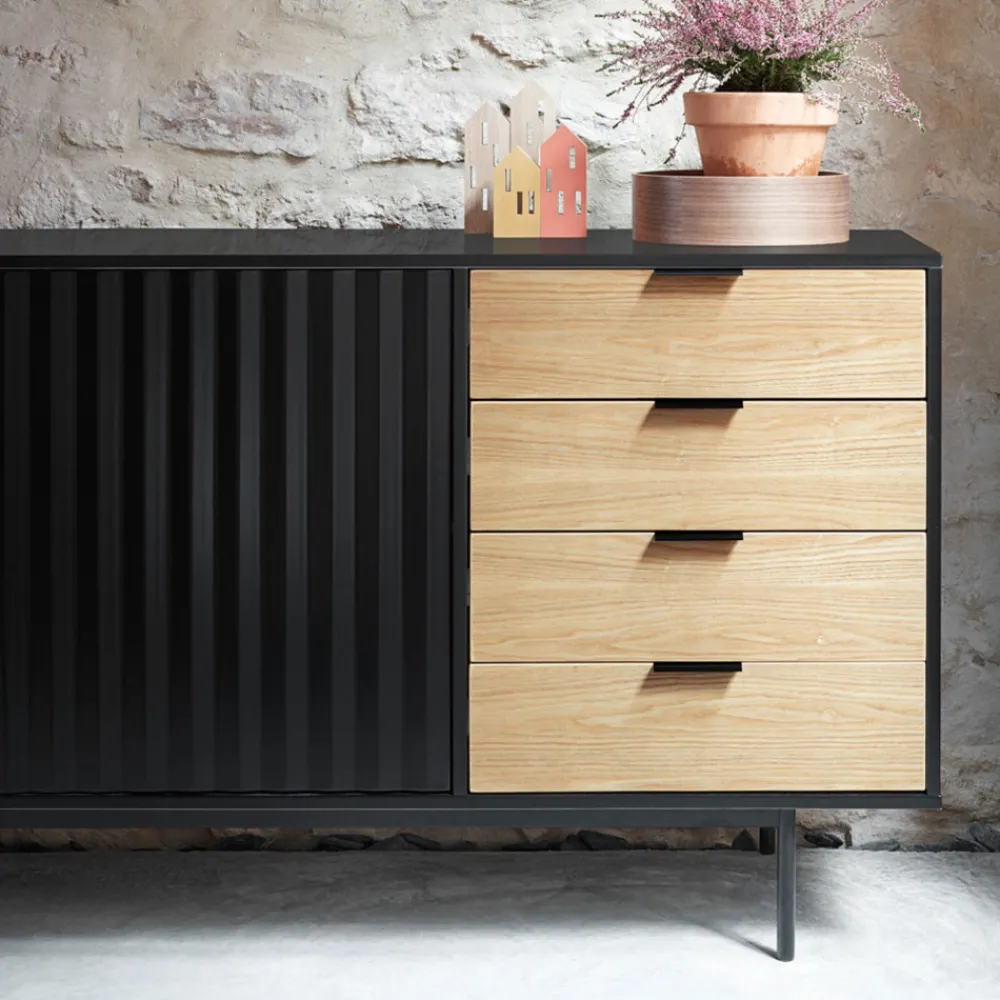 Teulat SIERRA Buffet en bois 2 portes 4 tiroirs L159,2cm