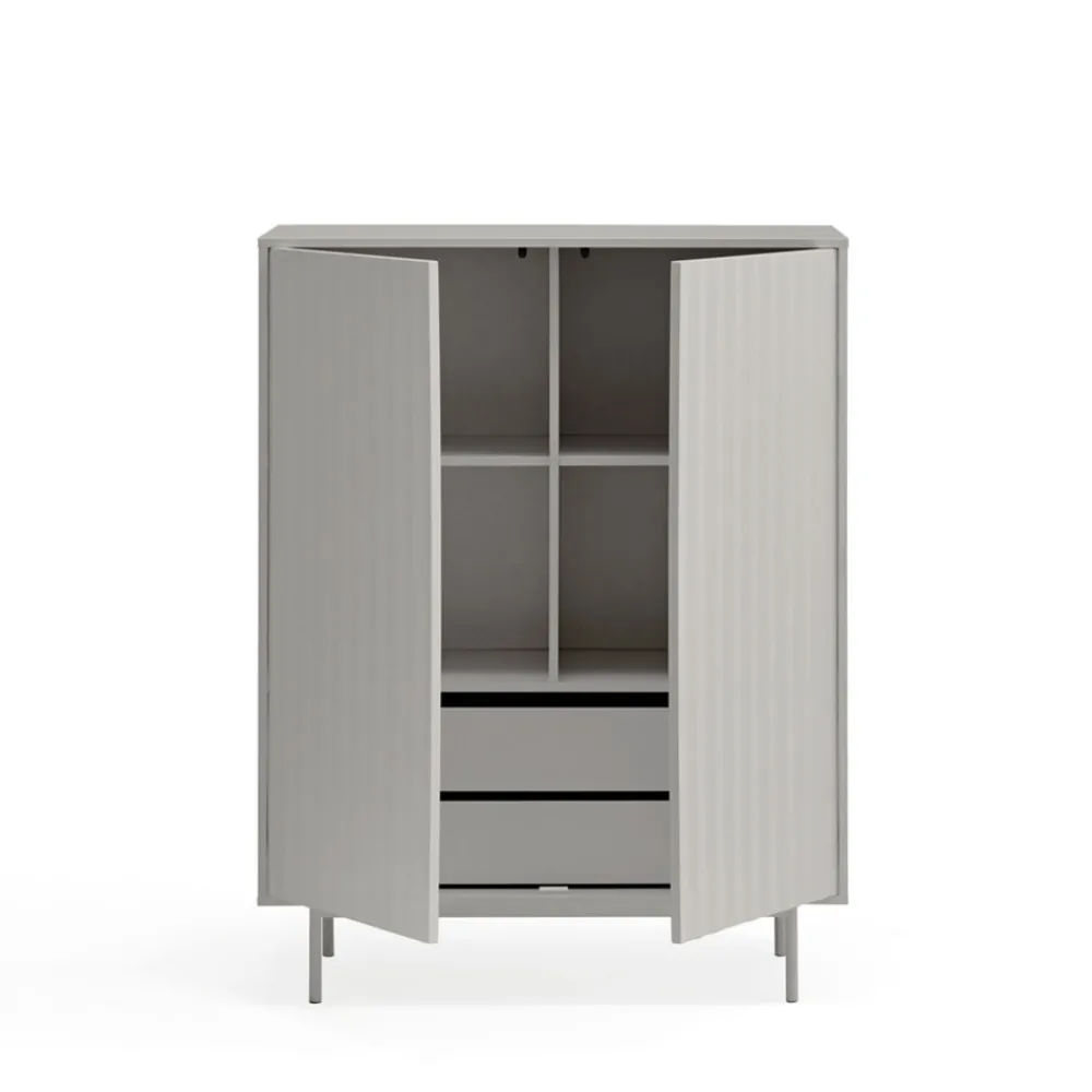Teulat SIERRA Buffet haut en bois 2 portes 2 tiroirs