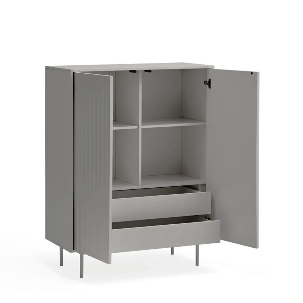 Teulat SIERRA Buffet haut en bois 2 portes 2 tiroirs