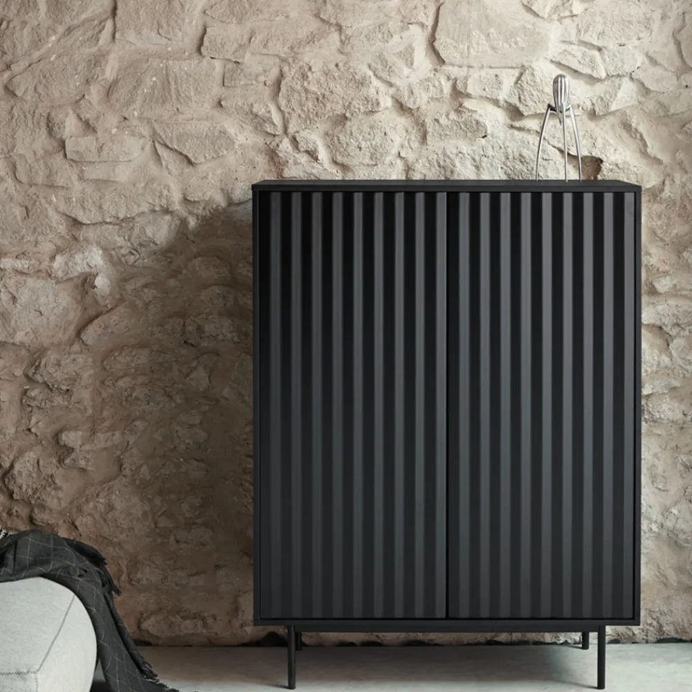 Teulat SIERRA Buffet haut en bois 2 portes 2 tiroirs