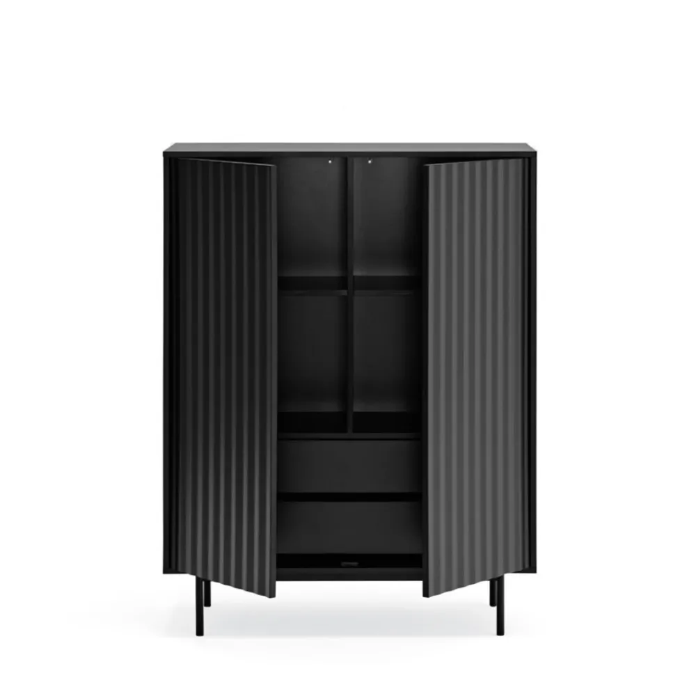 Teulat SIERRA Buffet haut en bois 2 portes 2 tiroirs