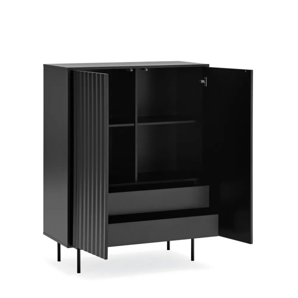 Teulat SIERRA Buffet haut en bois 2 portes 2 tiroirs