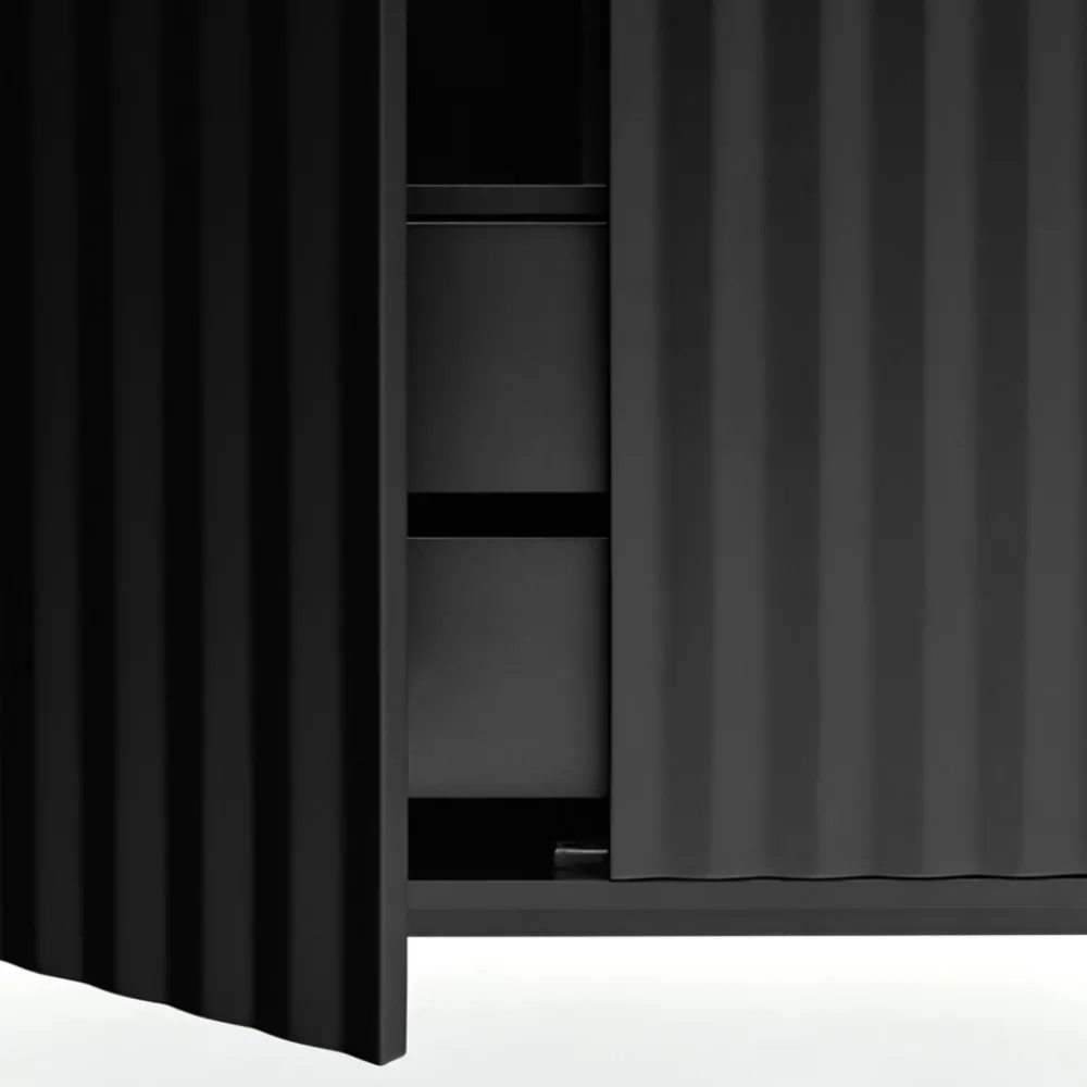 Teulat SIERRA Buffet haut en bois 2 portes 2 tiroirs
