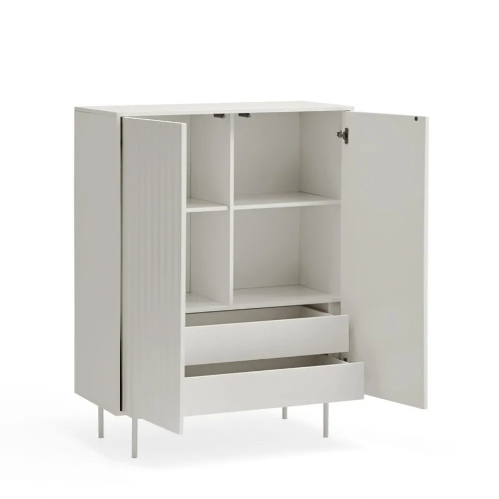Teulat SIERRA Buffet haut en bois 2 portes 2 tiroirs