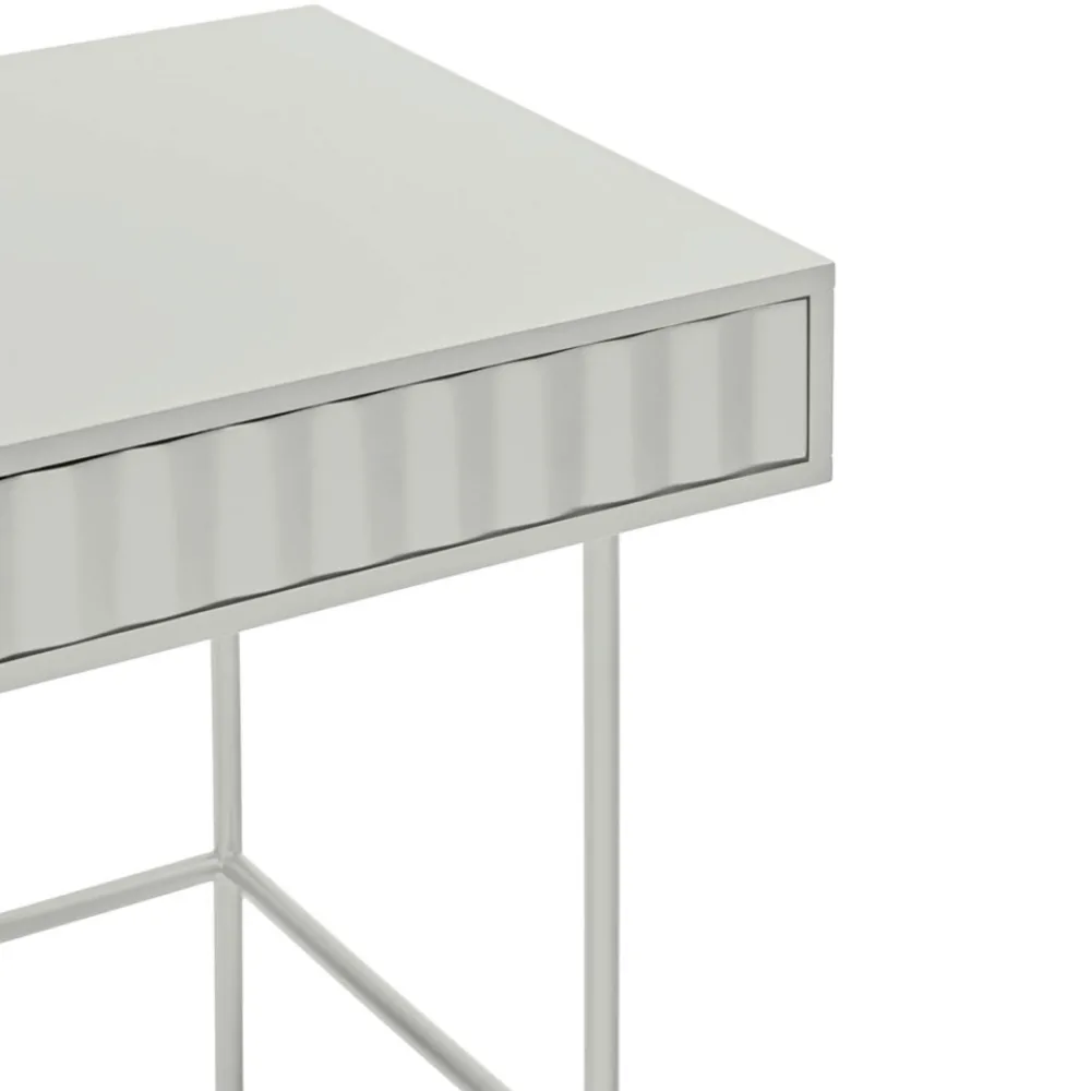 Teulat SIERRA Bureau 2 tiroirs en bois et métal L120cm