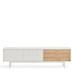 Teulat SIERRA Meuble TV 2 portes, 3 tiroirs en bois L180cm