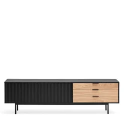 Teulat SIERRA Meuble TV 2 portes, 3 tiroirs en bois L180cm