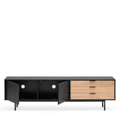 Teulat SIERRA Meuble TV 2 portes, 3 tiroirs en bois L180cm