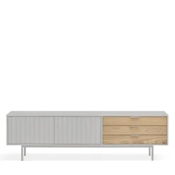 Teulat SIERRA Meuble TV 2 portes, 3 tiroirs en bois L180cm
