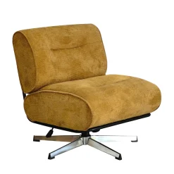 Drawer SIMON Fauteuil pivotant en tissu chenille pied étoile