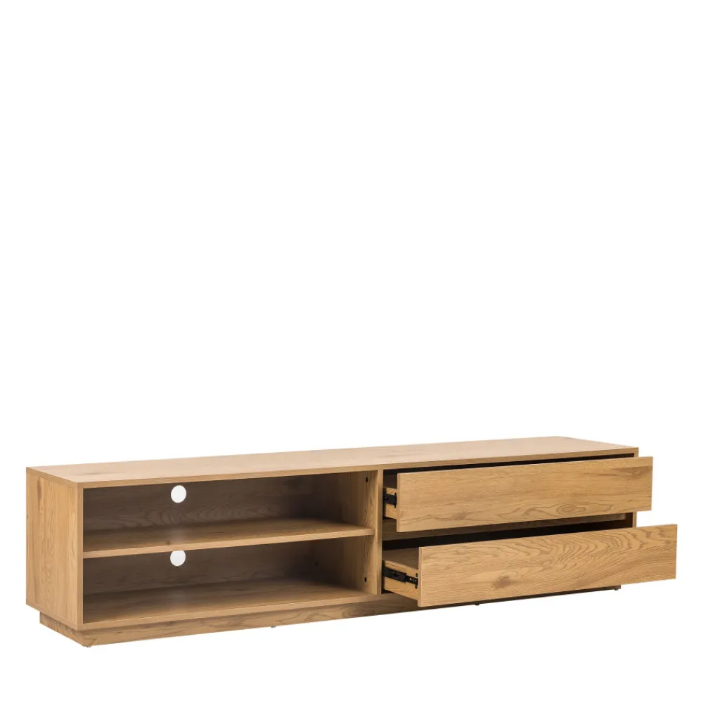 Drawer SINCE Meuble tv 2 tiroirs, 2 niches en bois L180cm