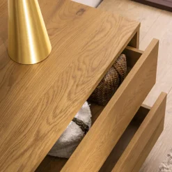 Drawer SINCE Meuble tv 2 tiroirs, 2 niches en bois L180cm