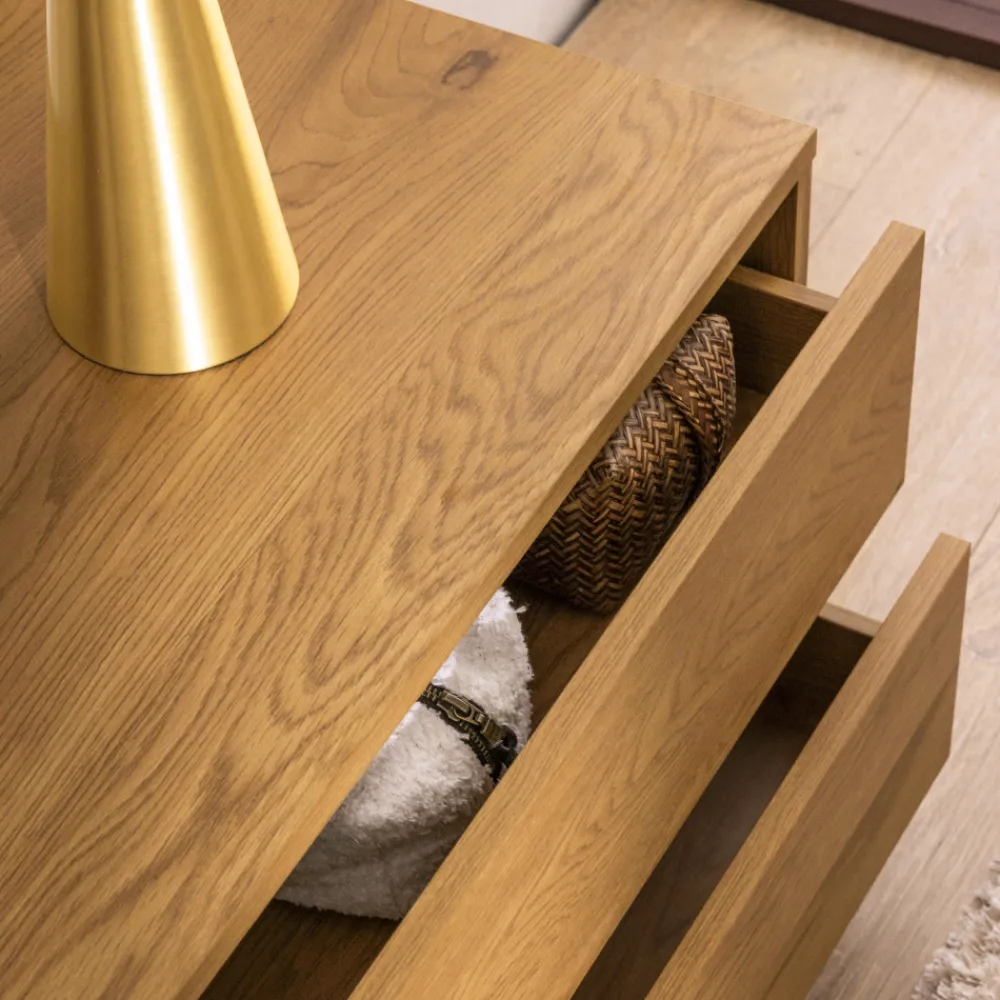 Drawer SINCE Meuble tv 2 tiroirs, 2 niches en bois L180cm