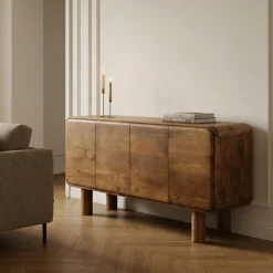 Drawer SIRA Buffet 4 portes en bois massif L160cm